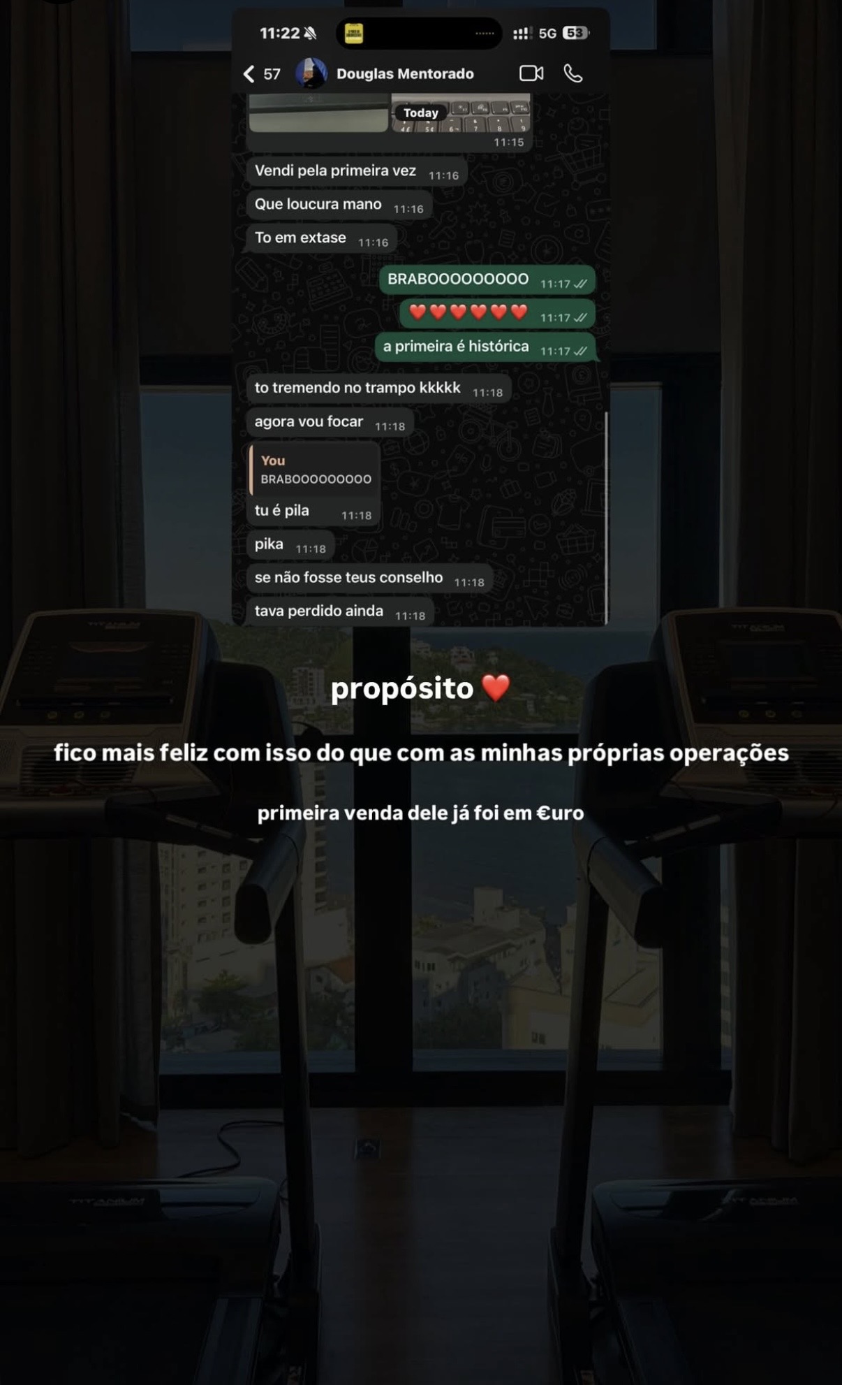 Print de resultado de aluno da mentoria