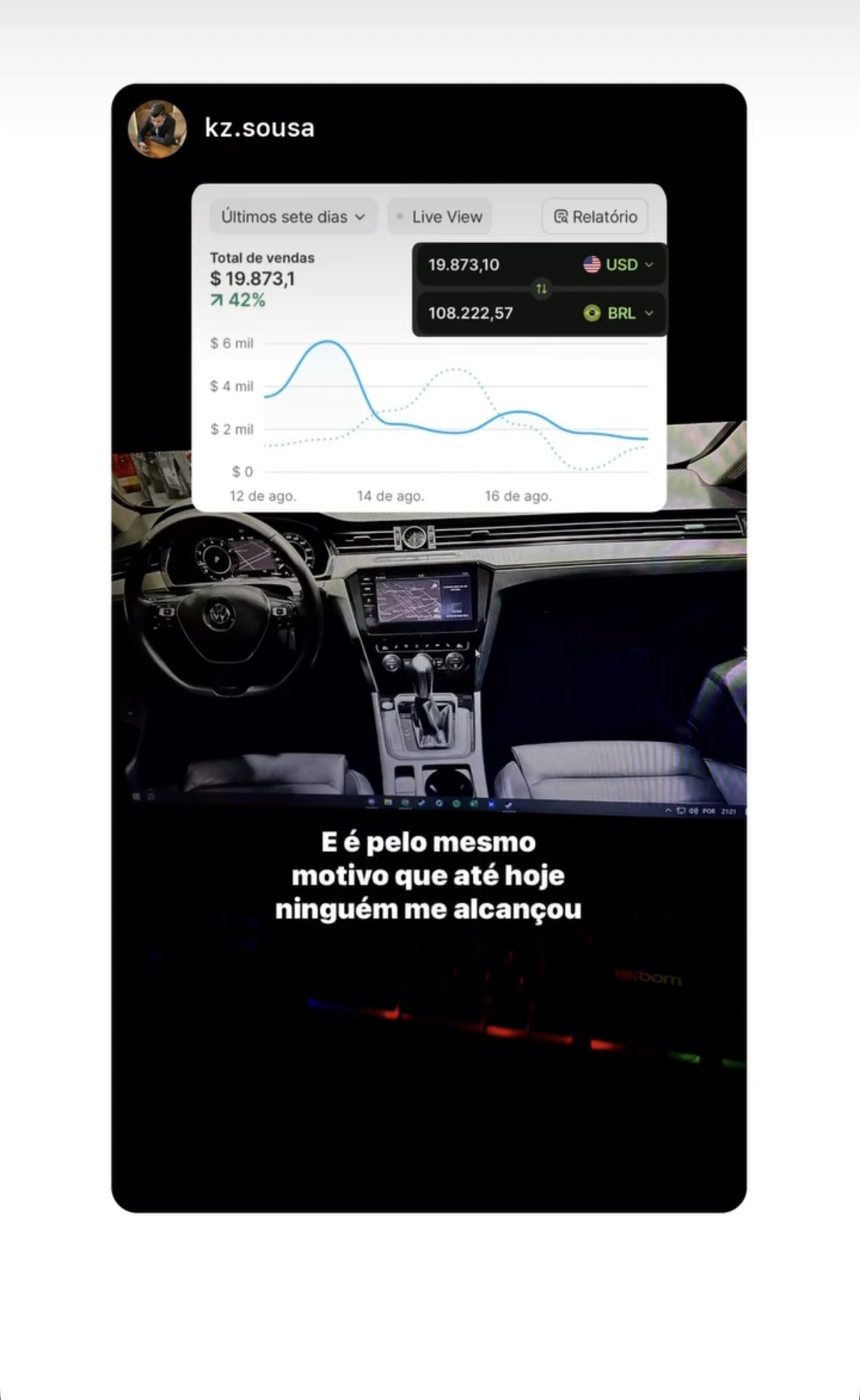 Print de resultado de aluno da mentoria